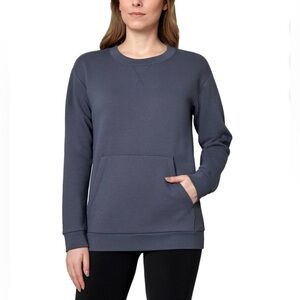 Mondetta Women's Everyday Soft Fleece Crewneck Sweatshirt (Blue)